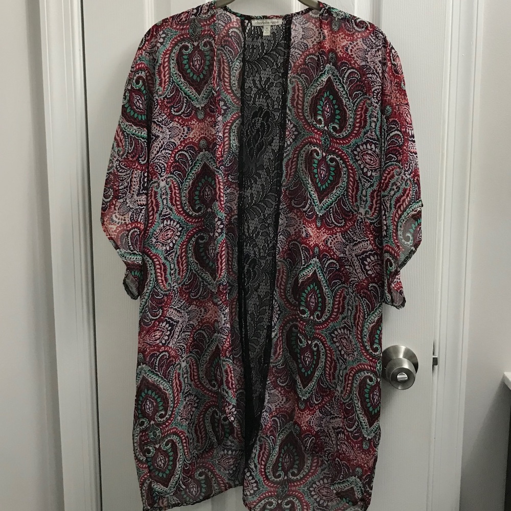 Charlotte Russe Kimono Style Long Shrug Top